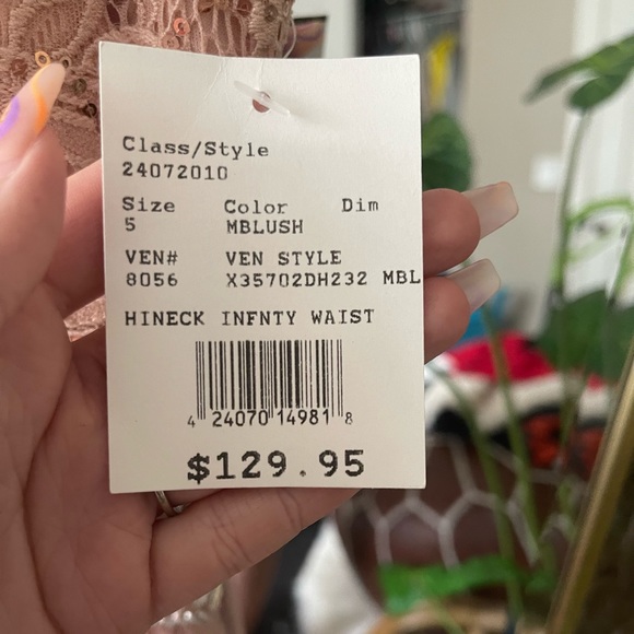 FREE SHIPPING David’s bridal by speechless Blush Bridesmaid/Formal dress - Picture 3 of 5